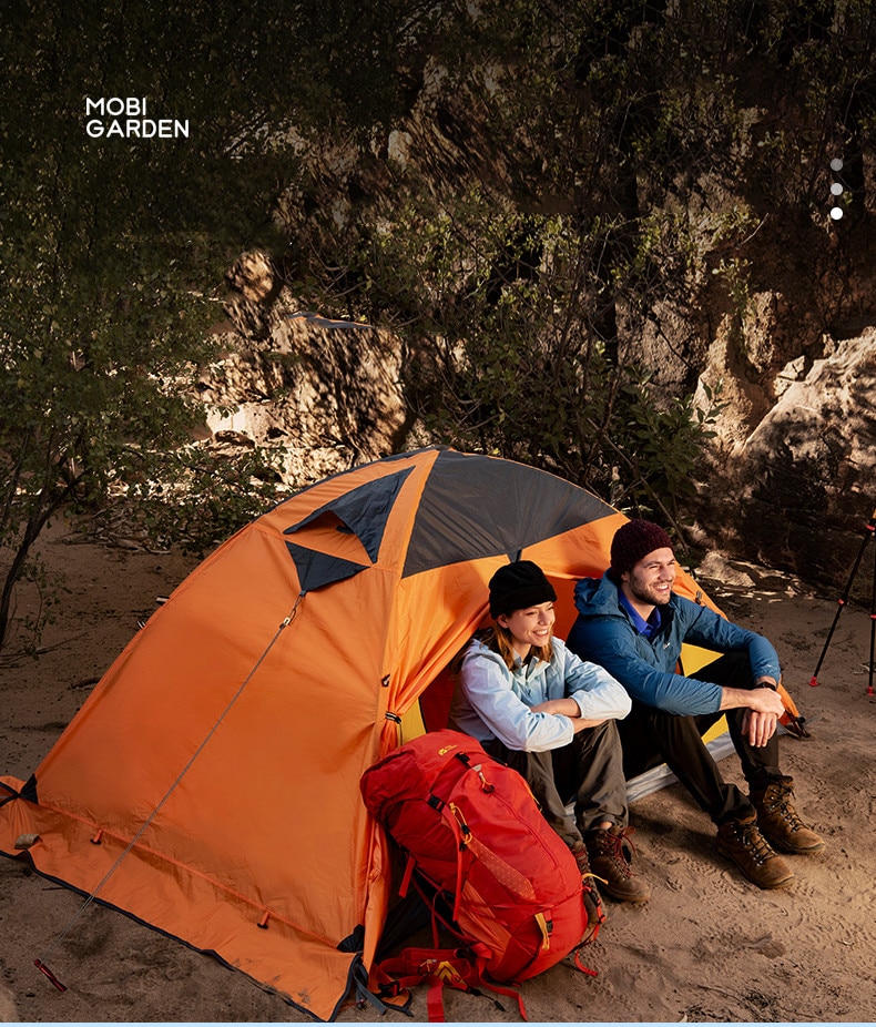 Cheap Goat Tents Mobi Garden Nature Hike Camping Tent Travel Outdoor Rainproof Alpine Desert Snow Camping Equipment Snow Skirt 2 3 Person Tent   
